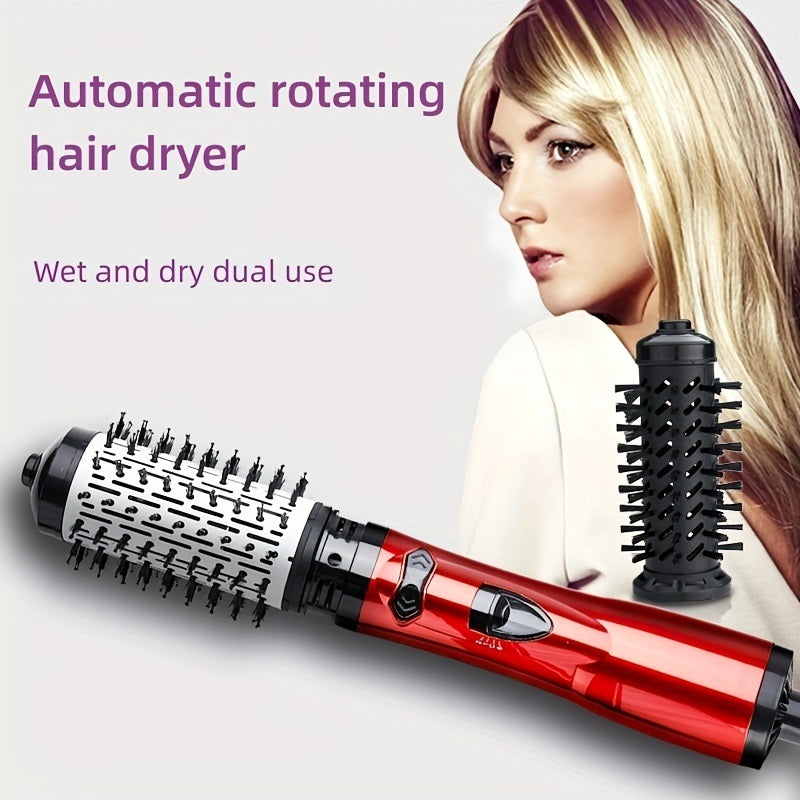 2-in-1 Electric Rotating Curling Comb and Hair Dryer for Salon-Quality Styling at Home