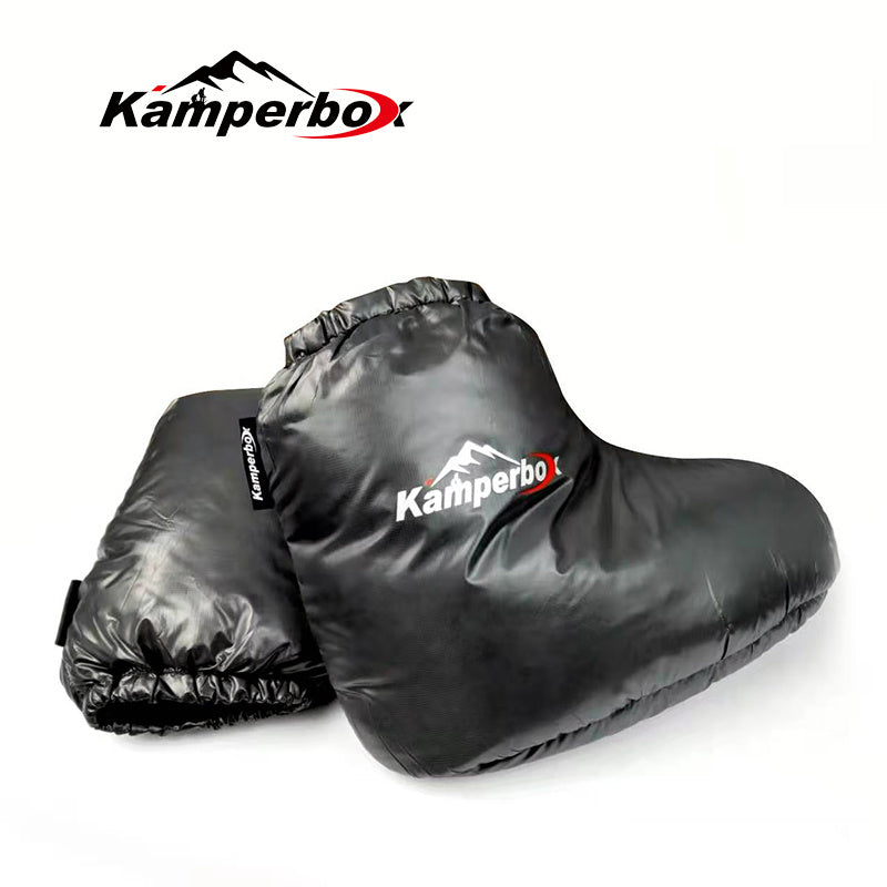 Kamperbox Down Slippers Down Socks Camping Down Booties for Sleeping Bag Camping AQ3