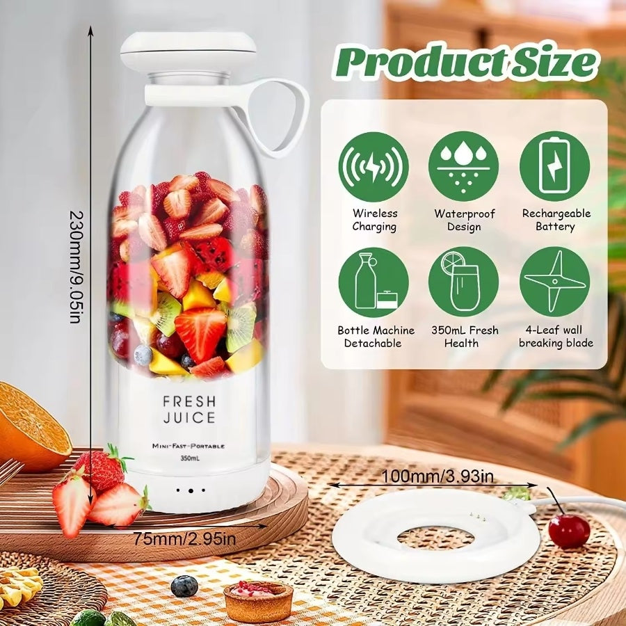 350ml Electric Juicer Blender Mini Portable Blender Bottle USB Rechargeable Fruit Mixers Juicers Multifunction Juice Maker Machine Food Milkshake Cup