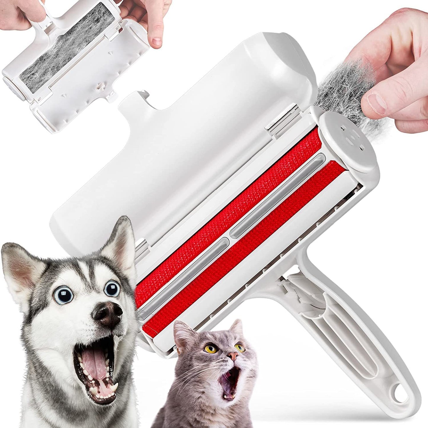 Pet Hair Remover - Reusable Cat and Dog Hair Remover for Furniture; Couch; Carpet; Car Seats and Bedding; pet grooming; Portable; Multi-Surface Lint Roller & Animal Fur Removal Tool