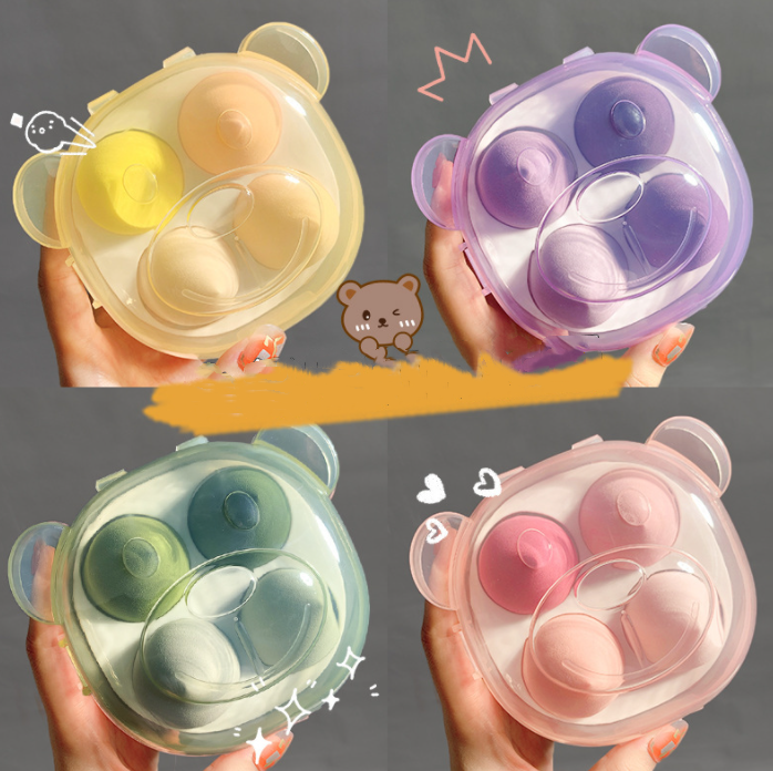 Beauty Egg Super Soft Makeup Special Do Not Eat Powder Dry And Wet Dual-Use Puff Sponge 4 Pcs