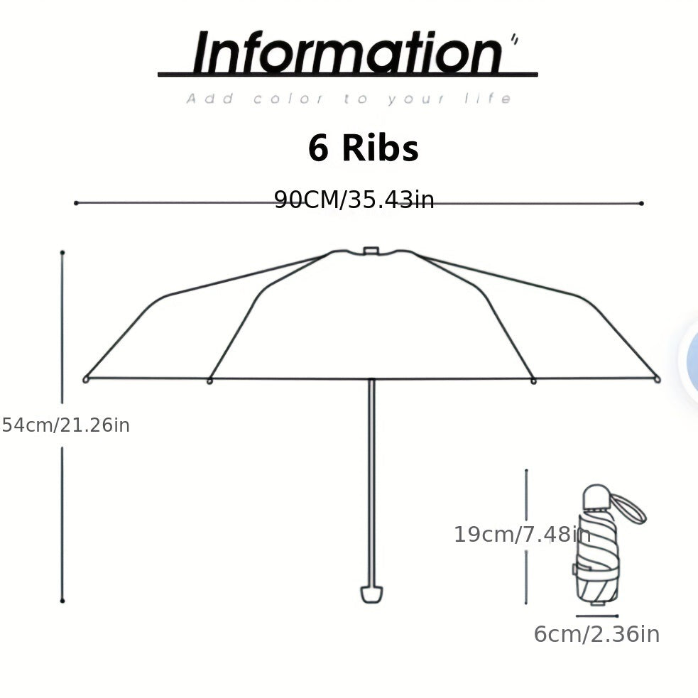 Travel Umbrella Compact Lightweight Portable Automatic Strong Waterproof Folding Umbrellas With 6 Rib Reinforced Auto Open Close UV Protection For Sun Rain Men Women