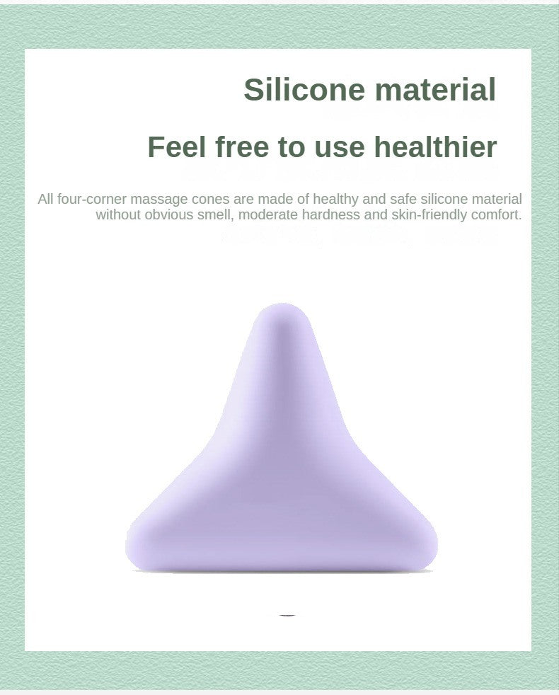 Silicon Massage Cone Triangular Relax Apparatus Ball Psoas Muscle Release Thoracic Spine Back Neck Scapula Foot Yoga Apparatus