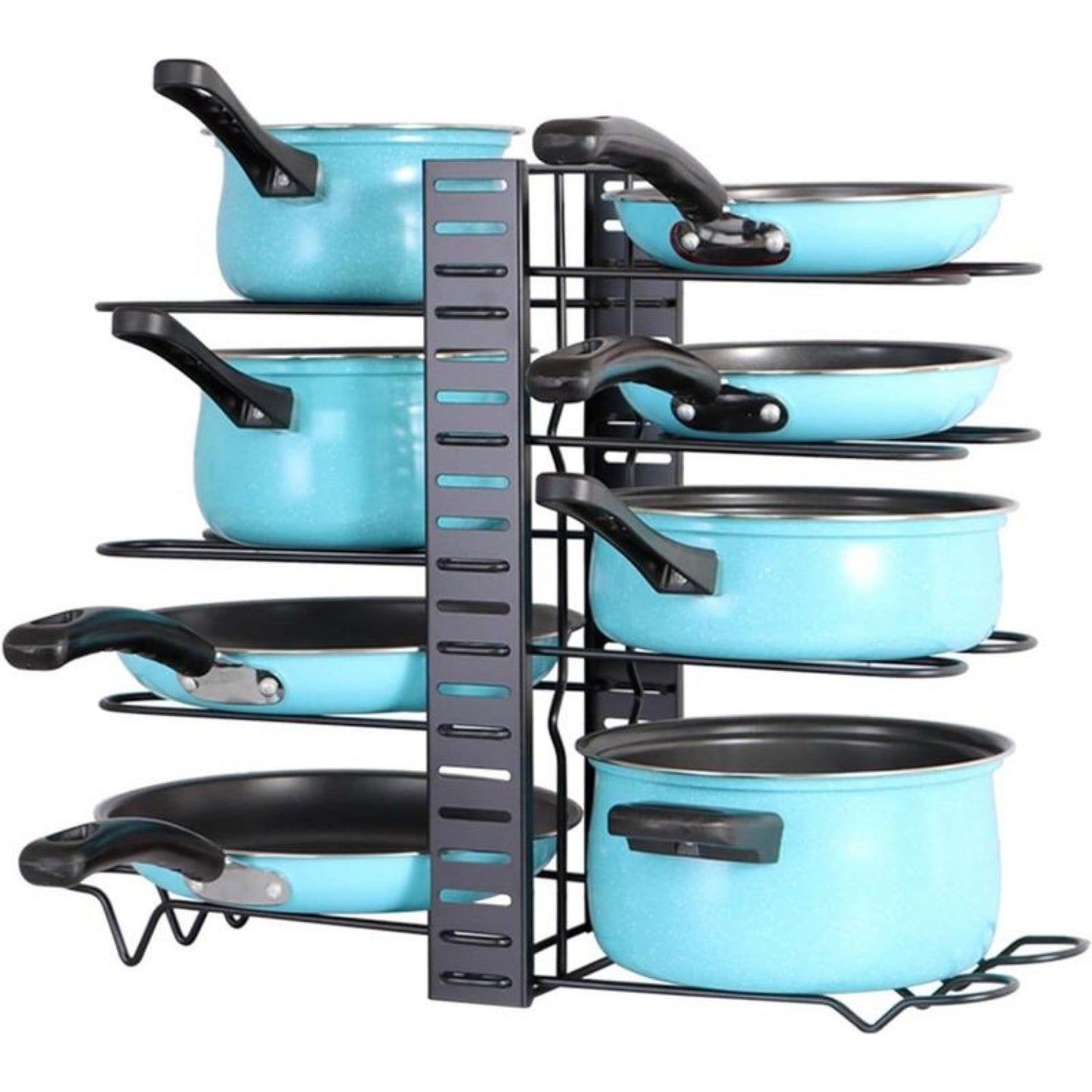 8-layer pot rack, lid rack, and pot rack, multiple DIY methods for 8-layer pots, adjustable kitchen organization