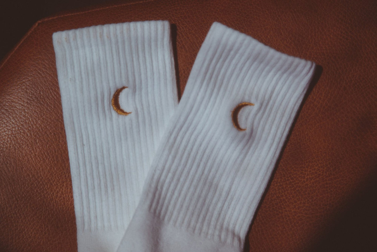 MOON LANDING EMBROIDERED SOCKS