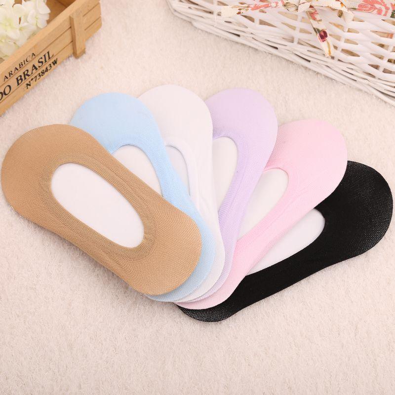 1 Pair Women Invisible Footsies Shoe Liner Trainer Ballerina Boat Socks Ladies Thin Sock Slippers Candy Color One Size