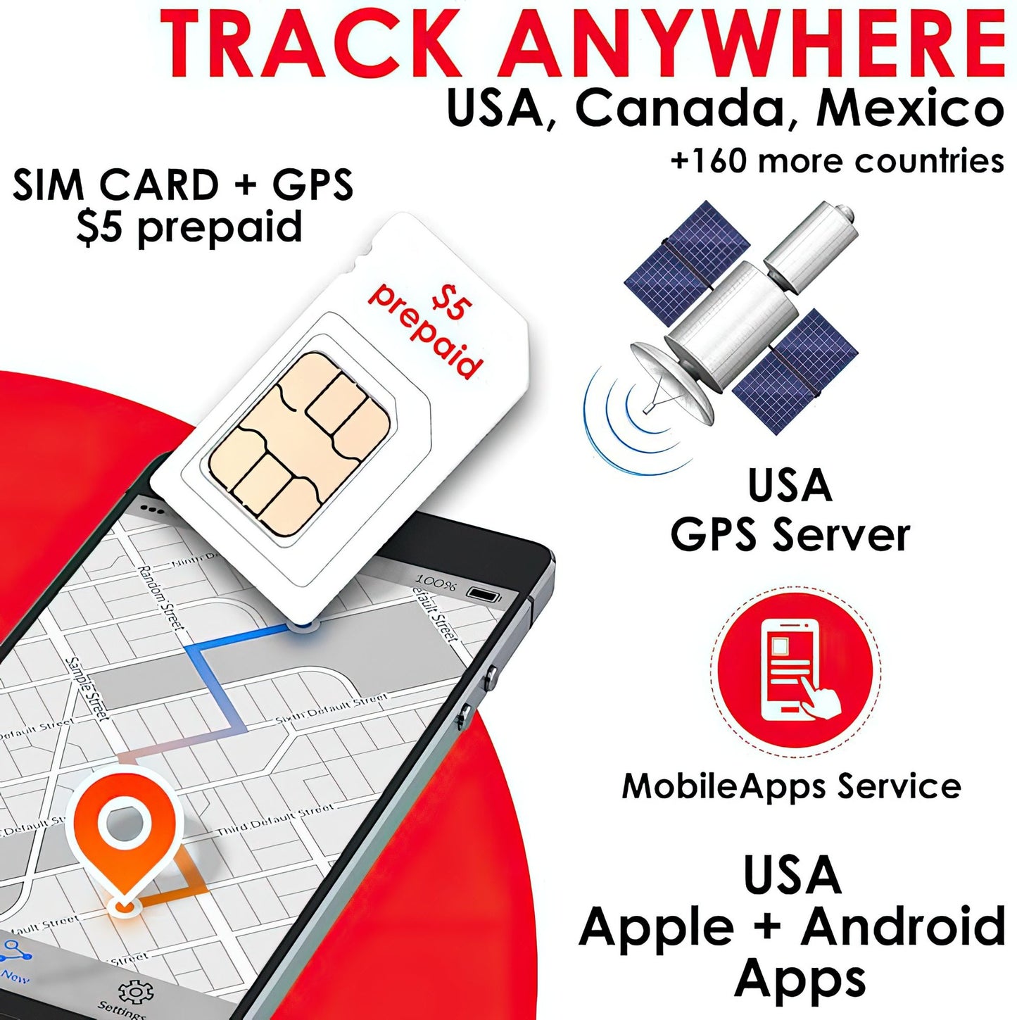 SIM Card for Voyager 4N Car Locator with Nationwide Coverage + No Roam Fee