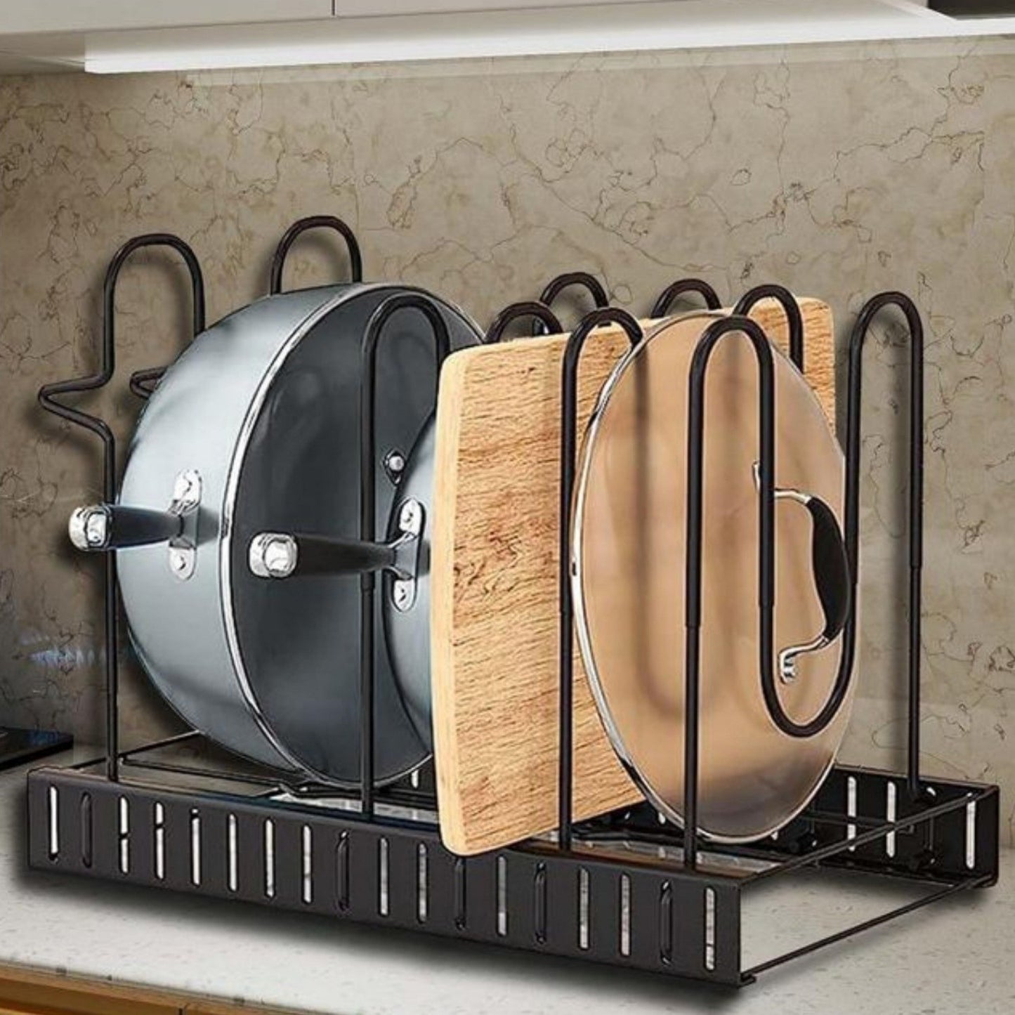 8-layer pot rack, lid rack, and pot rack, multiple DIY methods for 8-layer pots, adjustable kitchen organization