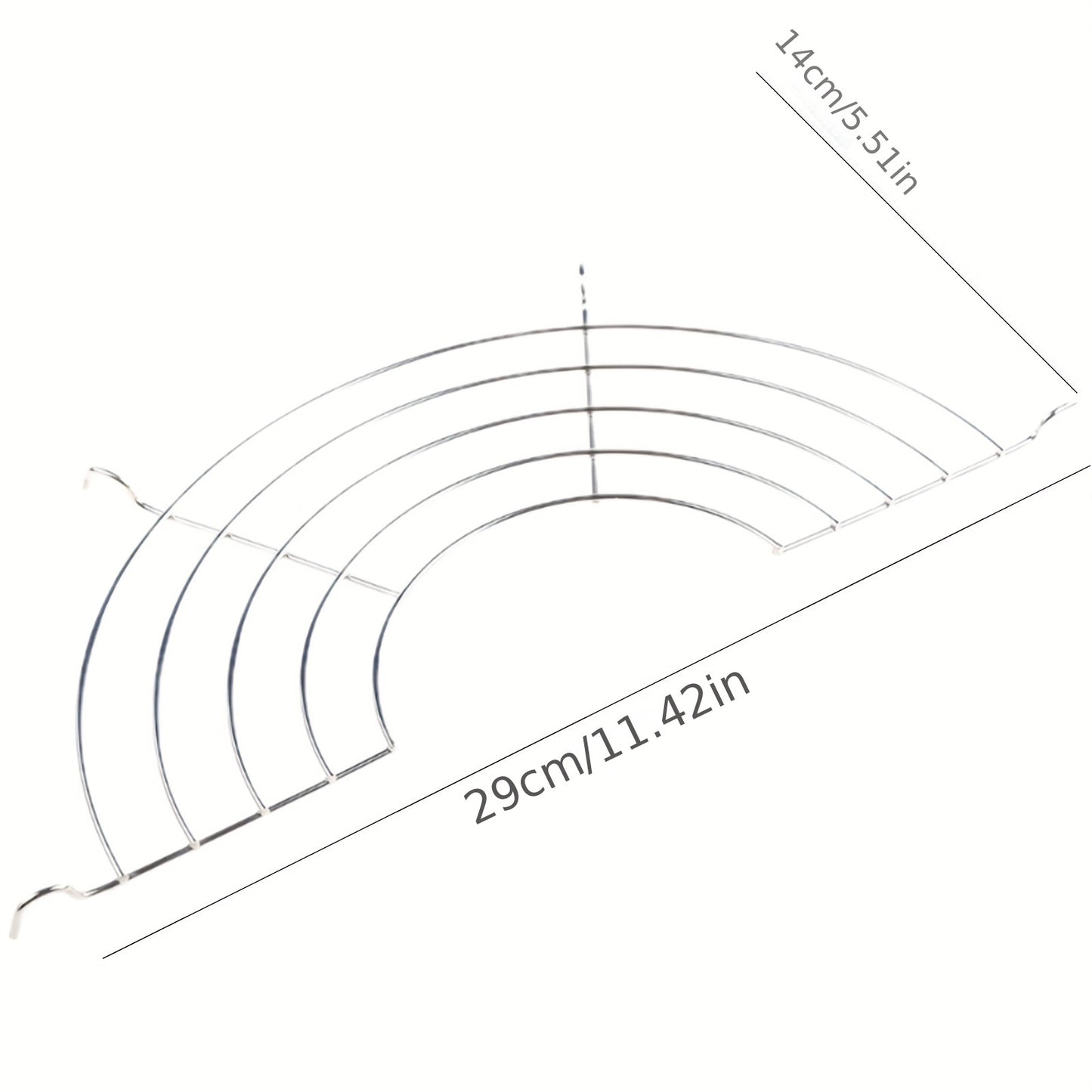 1pc Semicircle Stainless Steel Food Cooling Rack; Frying Rack; Kitchen Tools