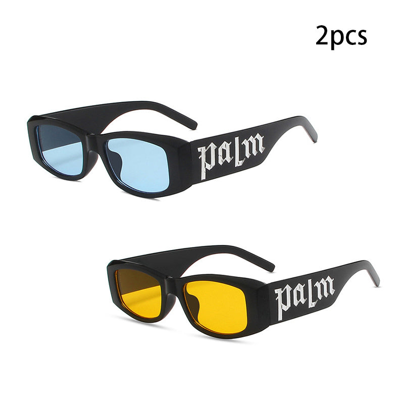 1/2pcs Vintage Small Frame Square Sunglasses Women Men Fashion Luxury Brand Designer Trend Punk Hip Hop Sun Glasses Female UV400