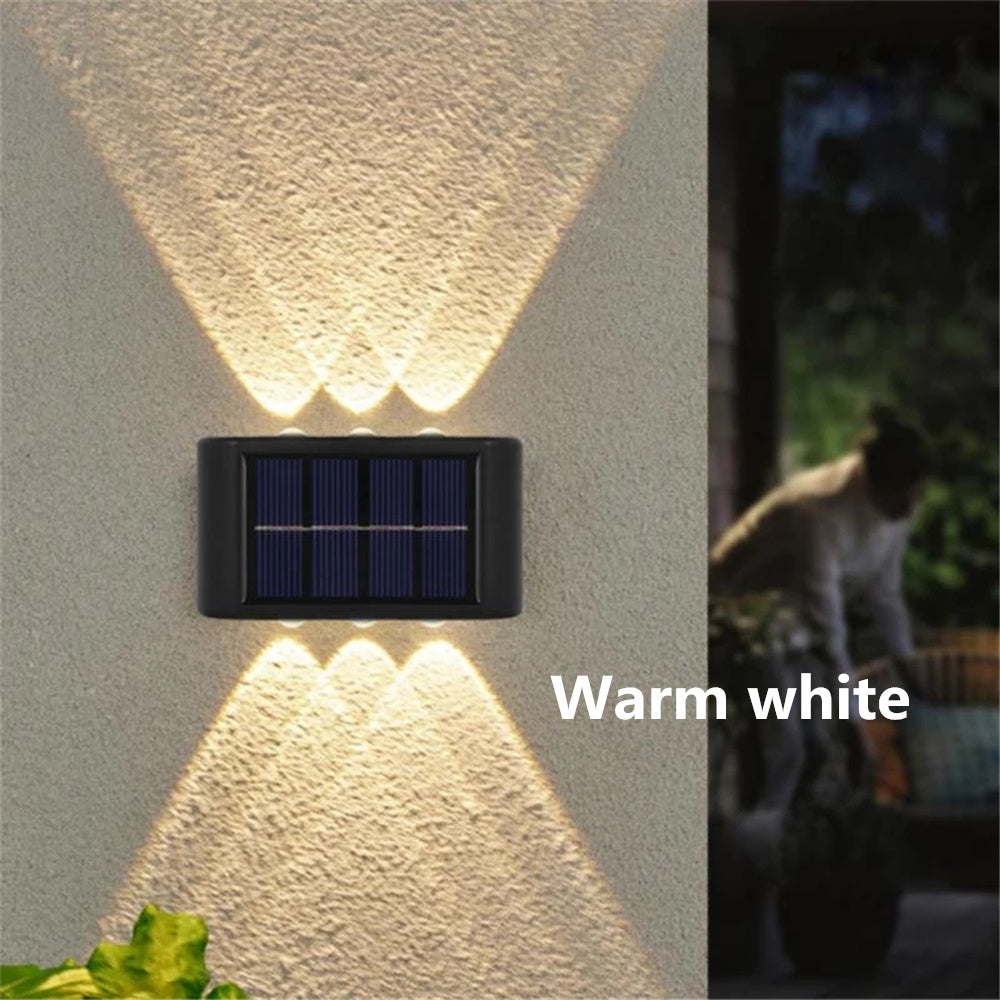 Waterproof Solar Wall Light - 6 LED Outdoor Decorative Lights for Courtyard; Street; Landscape; Garden