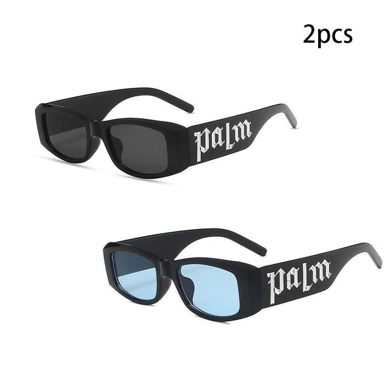 1/2pcs Vintage Small Frame Square Sunglasses Women Men Fashion Luxury Brand Designer Trend Punk Hip Hop Sun Glasses Female UV400