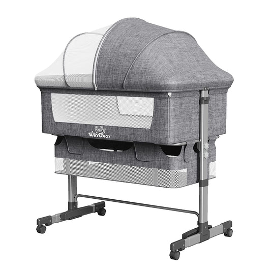 Baby Bassinet, Bedside Sleeper,Foldable Baby Bed to Bed, Adjustable Portable Bed for Infant/Baby/Newborn