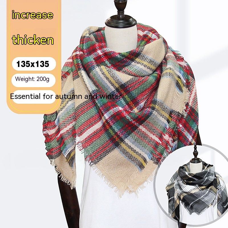 Classic Elegant Polyester Double-sided Square Scarf