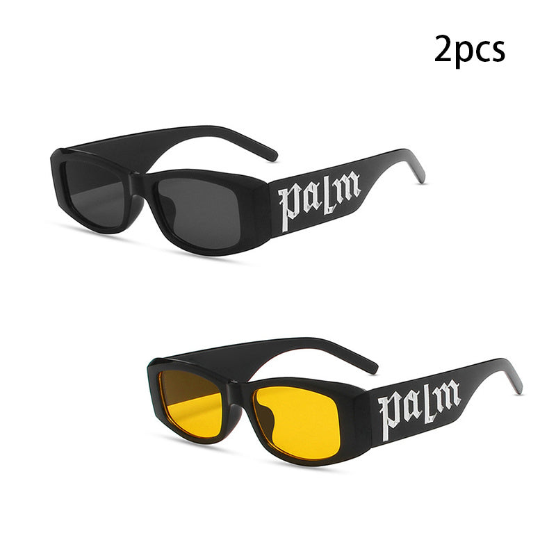 1/2pcs Vintage Small Frame Square Sunglasses Women Men Fashion Luxury Brand Designer Trend Punk Hip Hop Sun Glasses Female UV400