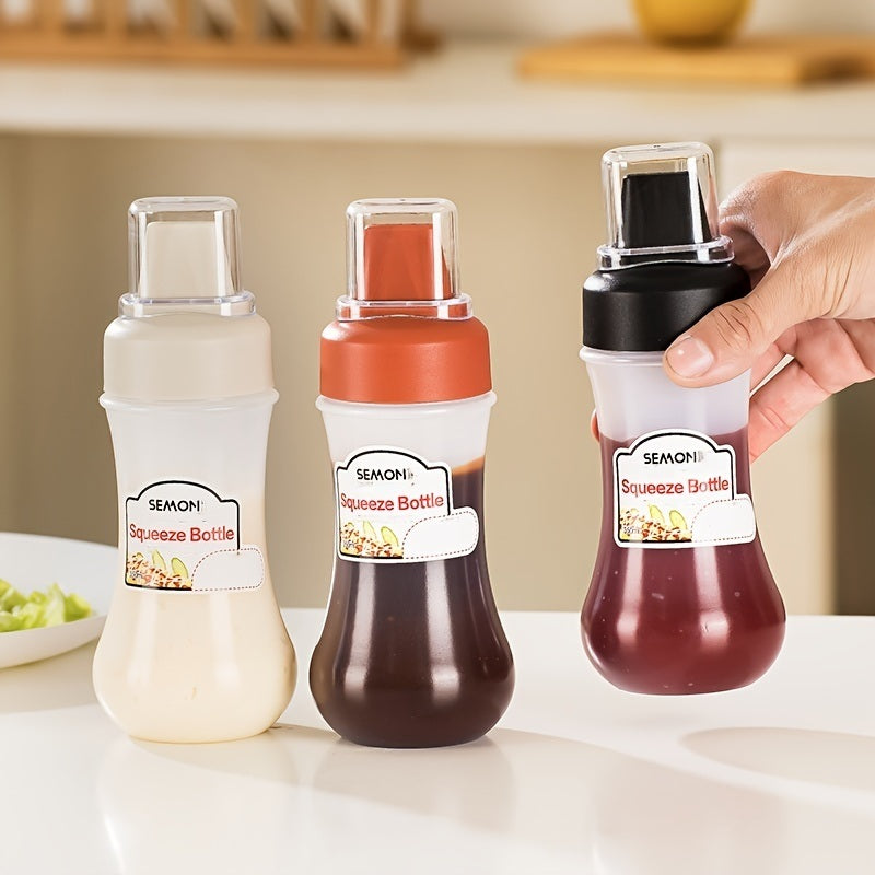 1pc Squeeze Sauce Bottle; Leak Proof Refillable Condiment Container For Salad Ketchup Honey Jam; Squeeze Sauce Bottle Oyster Sauce Squeeze Bottle; Home Kitchen Supplies