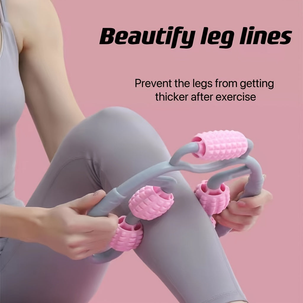 Muscle Roller For Arms; Legs; Calves; 5 Wheels Trigger Point Arm Foam Roller; Deep Massage Tool To Relieve Soreness; Stiffness; Tight Muscles Tennis Elbow Treatment