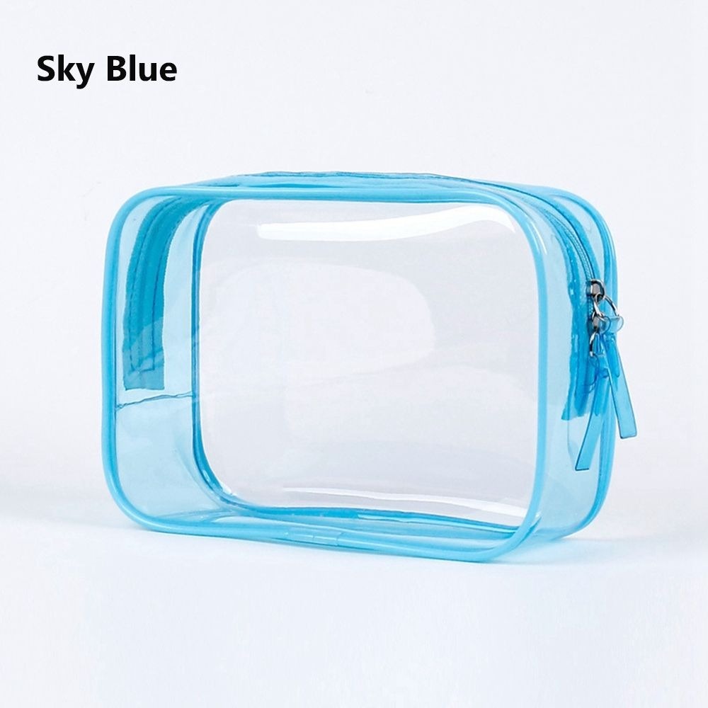 1pc Transparent PVC Bags; Clear Travel Organizer Makeup Bag Beautician Cosmetic & Beauty Case Toiletry Bag; Wash Bags