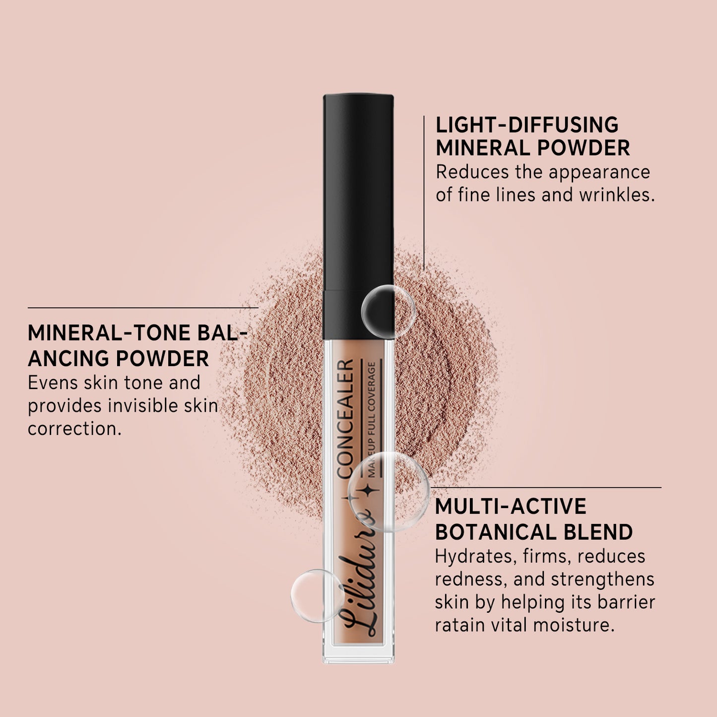 12HR Lightweight Waterproof Full Coverage Liquid Concealer Matte Finish