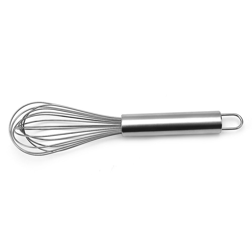 1pc Stainless Steel Whisk; Cooking Mixer; Whisk For Blending; Beating And Stirring; Enhanced Version Balloon Wire Whisk; Kitchen Gadget; 8in/10in/12in