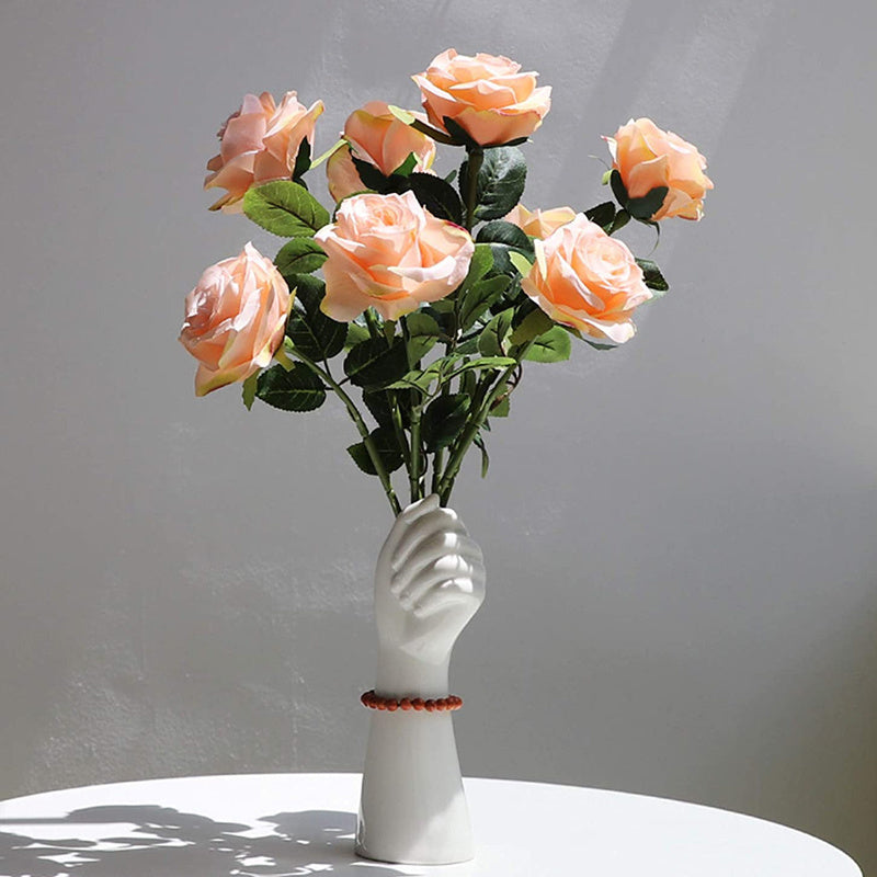 Nordic Style Ceramics Vase Modern Creative Hand Vase Art Vases Flowers Arrangement Home Decor Desktop Living Room Ornament Gifts