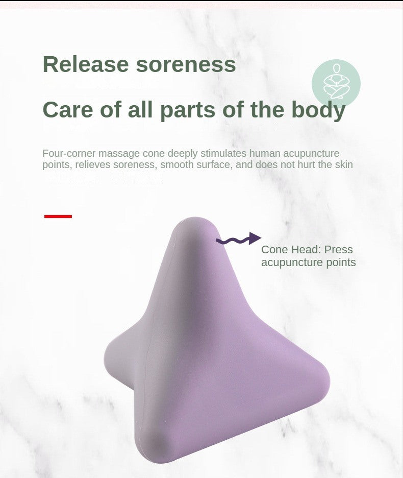 Silicon Massage Cone Triangular Relax Apparatus Ball Psoas Muscle Release Thoracic Spine Back Neck Scapula Foot Yoga Apparatus