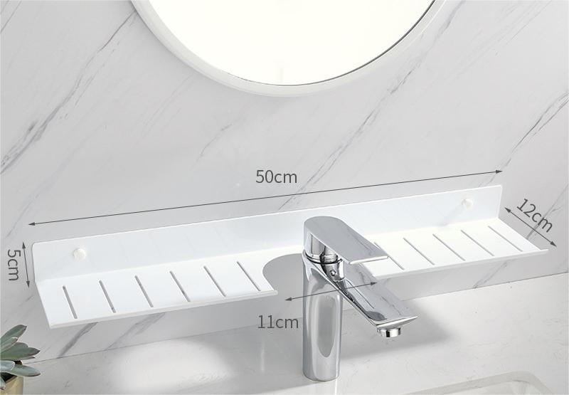 Non Perforated Storage Rack for Bathroom and Toilet Faucet Accessories Aluminum Alloy Wall Shelves Large Capacity and Load-Bearing