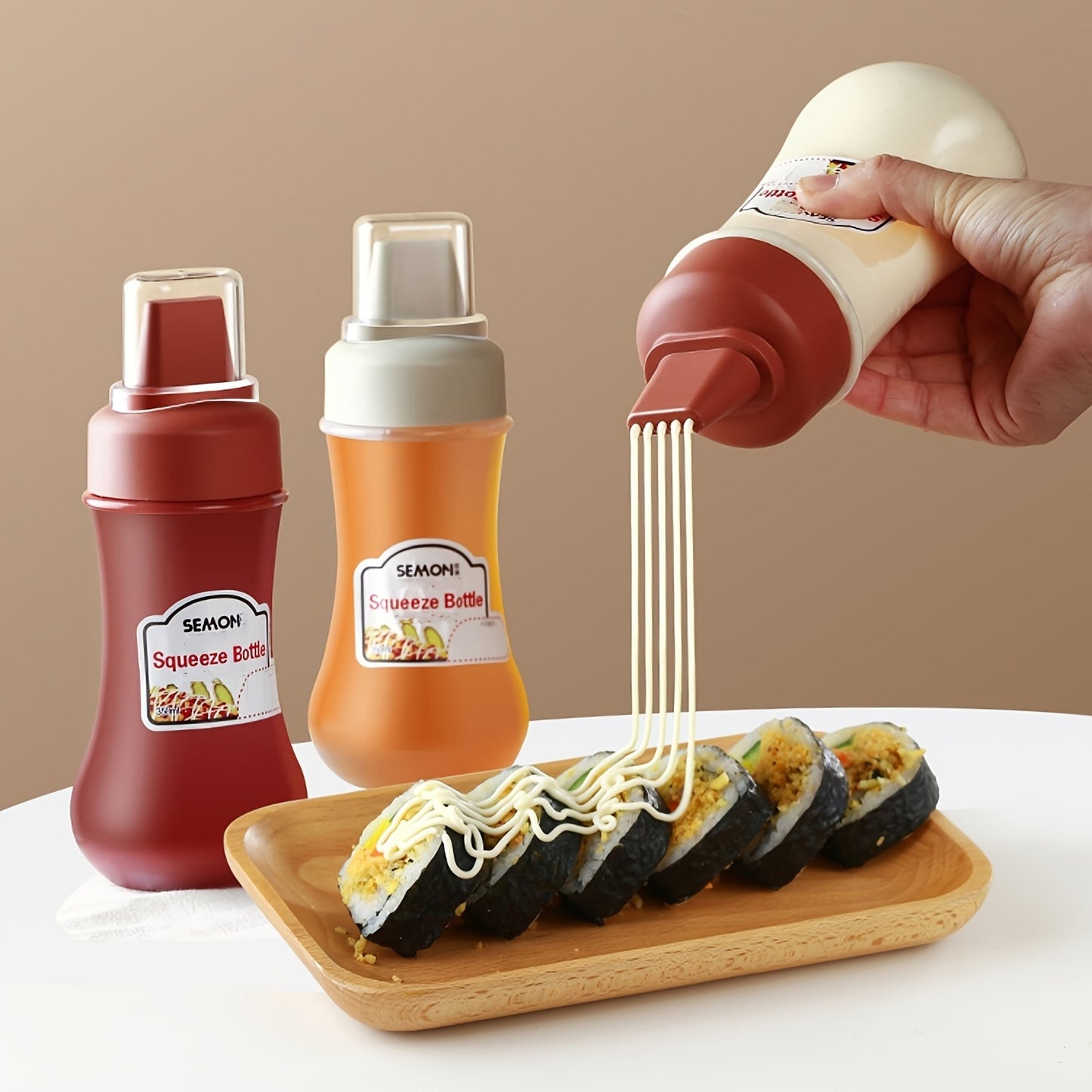 1pc Squeeze Sauce Bottle; Leak Proof Refillable Condiment Container For Salad Ketchup Honey Jam; Squeeze Sauce Bottle Oyster Sauce Squeeze Bottle; Home Kitchen Supplies