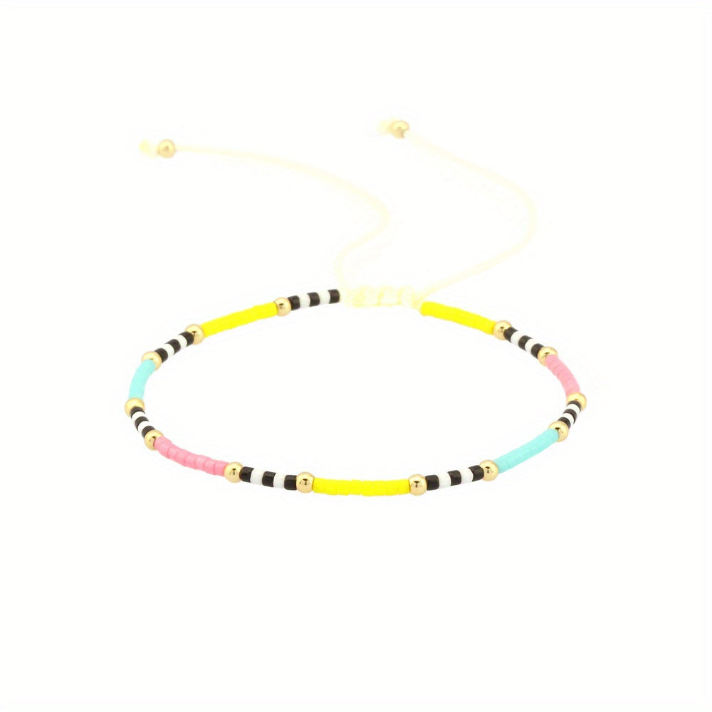 30-Pack Miyuki Bead Extremely Small Bracelet Girls Woven Color Beads String Carrying Strap Girlfriends Same Gift